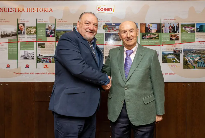 Jes&uacute;s Quint&aacute;, gerente de Alib&oacute;s, y Manuel G&oacute;mez-Franqueira &Aacute;lvarez, presidente del Grupo Coren.