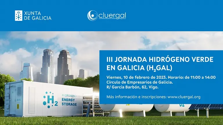 La III Jornada &ldquo;Hidr&oacute;geno Renovable en Galicia&rdquo; se celebrar&aacute; en Vigo.