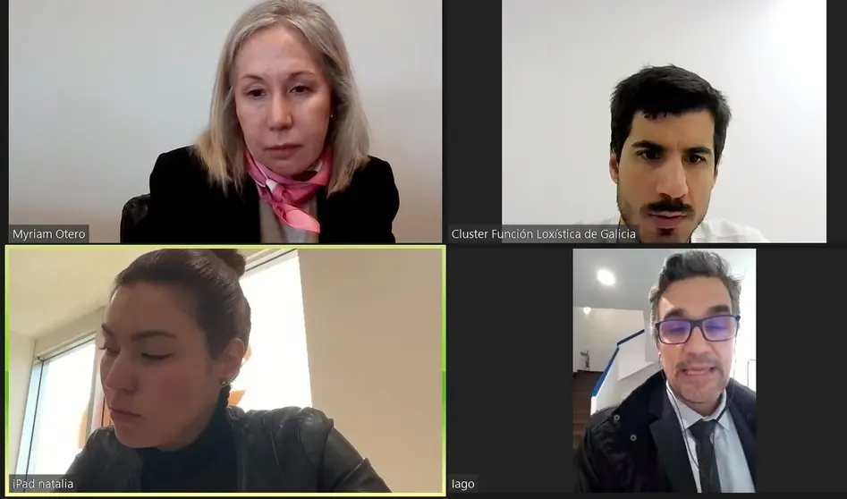 Reuni&oacute;n telem&aacute;tica entre el Cl&uacute;ster da Funci&oacute;n Lox&iacute;stica de Galicia y Apetamcor.