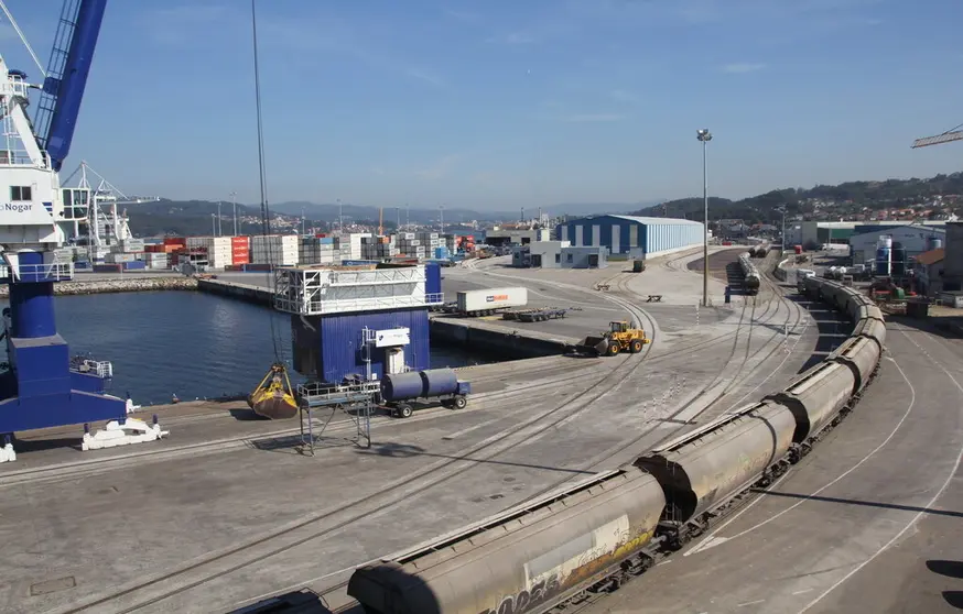El Puerto de Mar&iacute;n es el primero en Galicia en utilizaci&oacute;n de ferrocarril./AP PUERTO DE MAR&Iacute;N.