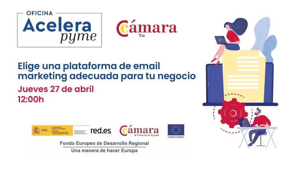 Webinar sobre email marketing organizado por la Oficina Acelera Pyme de la C&aacute;mara de Tui.