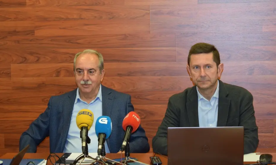 Antonio Couceiro, presidente de la C&aacute;mara de A Coru&ntilde;a, y Manuel Galdo, director general, hicieron balance de la actividad en 2023.