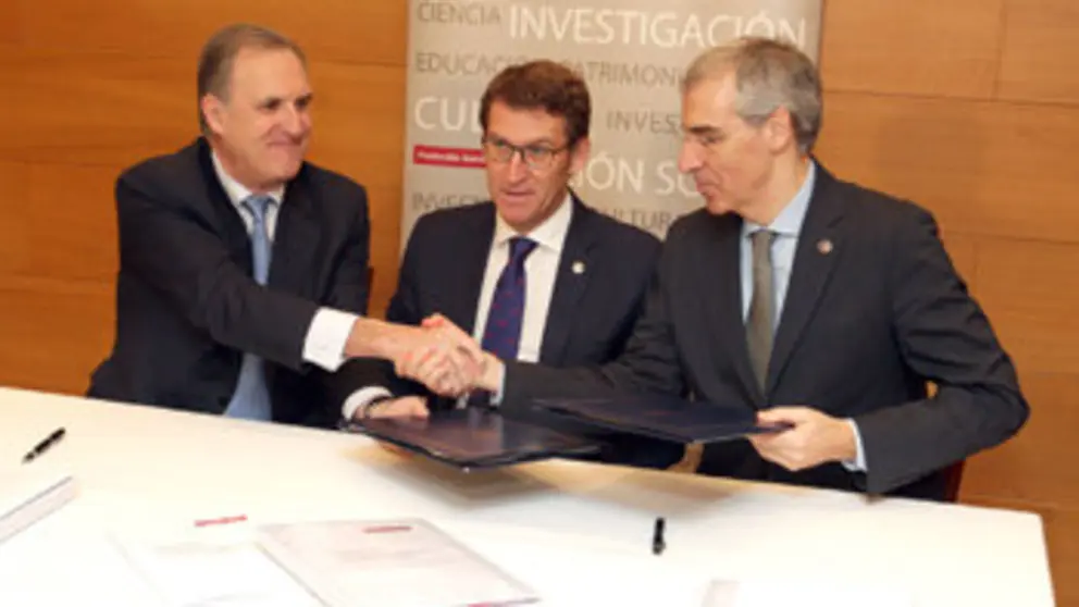 El presidente de la Xunta firma con la Fundaci&oacute;n Barri&eacute; la creaci&oacute;n del Fondo auton&oacute;mico de prueba de concepto./C.P.