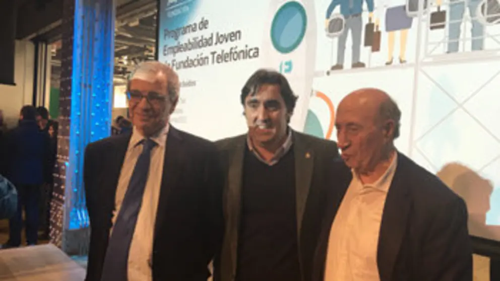 C&eacute;sar Alierta, Jorge Pumar y Jos&eacute; Mar&iacute;a P&eacute;rez.