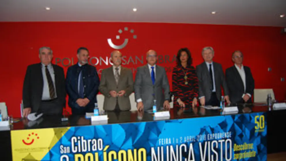 Autoridades en la presentaci&oacute;n de los actos del Pol&iacute;gono de San Cibrao.