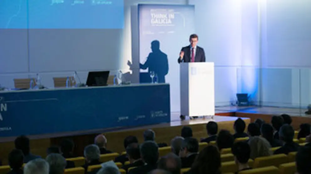 Feij&oacute;o en su intervenci&oacute;n en la Investors Day: Think in Galicia./X.C.