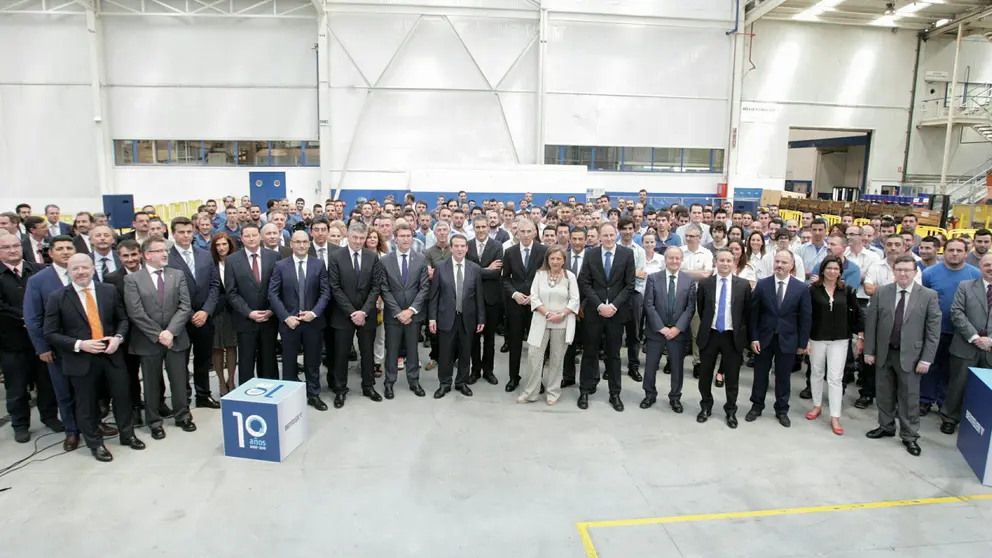 El titular de la Xunta asisti&oacute; al acto de celebraci&oacute;n del 10&ordm; aniversario de la planta Benteler Vigo y a la presentaci&oacute;n de las nuevas instalaciones./C.P.