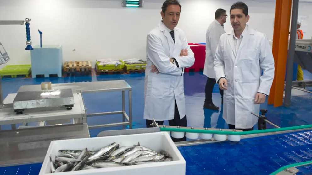 Aguilera en las instalaciones de la empresa Frigor&iacute;fica Botana./M.F.