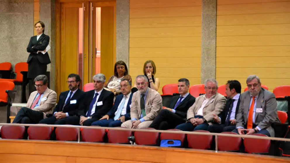 Representantes de los nueve colegios fusionados acudieron a la sesi&oacute;n del Parlamento.