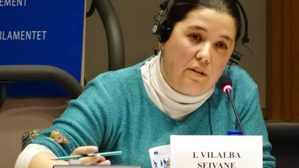 Isabel Vilalba, secretaria xeral del SLG, en Bruselas.