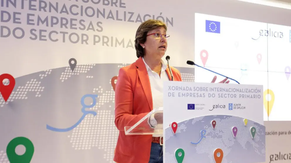 Rosa Quintana clausur&oacute; en Santiago la Jornada sobre Internacionalizaci&oacute;n de Empresas del Sector Primario./X.CRESPO.