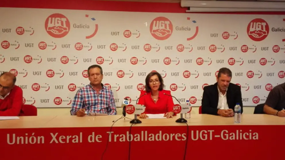 Rueda de prensa del Comit&eacute; de empresa del 061 en la sede de UGT en Santiago.