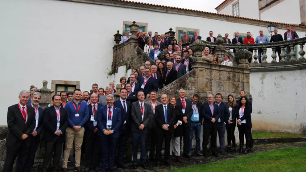 Participantes en el Congreso de Seguridad Industrial en Puertos, en el Pazo de Mari&ntilde;&aacute;n.
