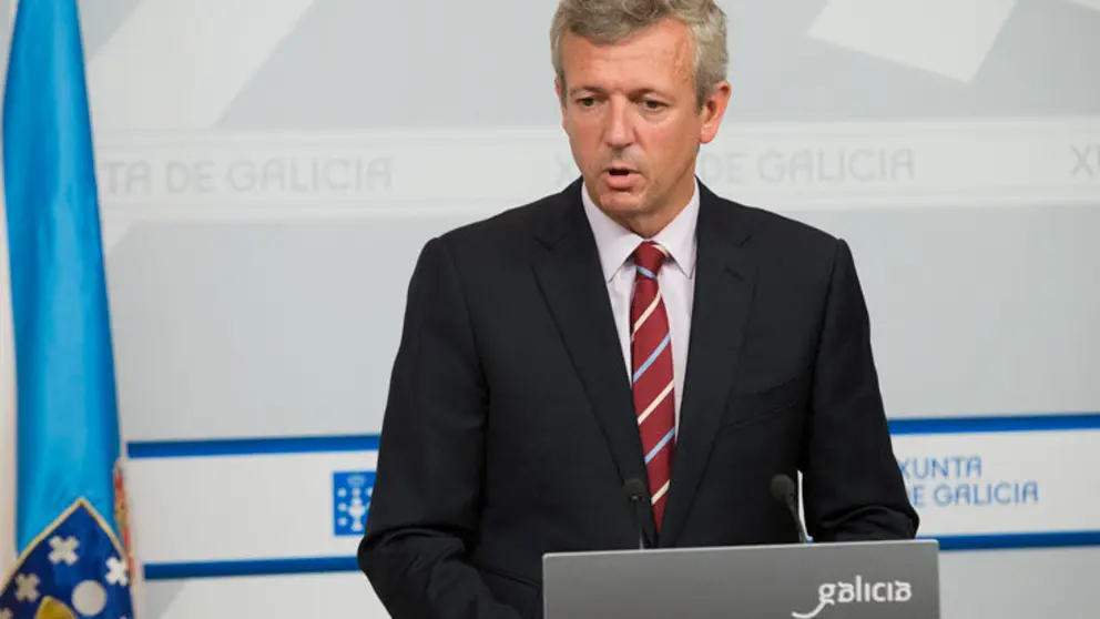 Alfonso Rueda, en rueda de prensa tras el Consello de la Xunta./X.CRESPO.