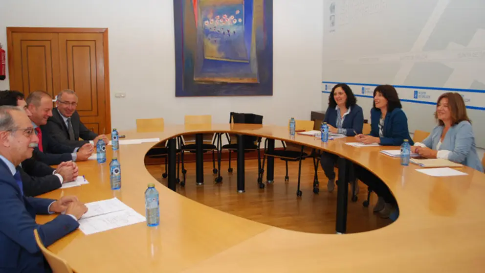 Representantes de Dairyalc en su reuni&oacute;n con la conselleira de Medio Rural en funciones.