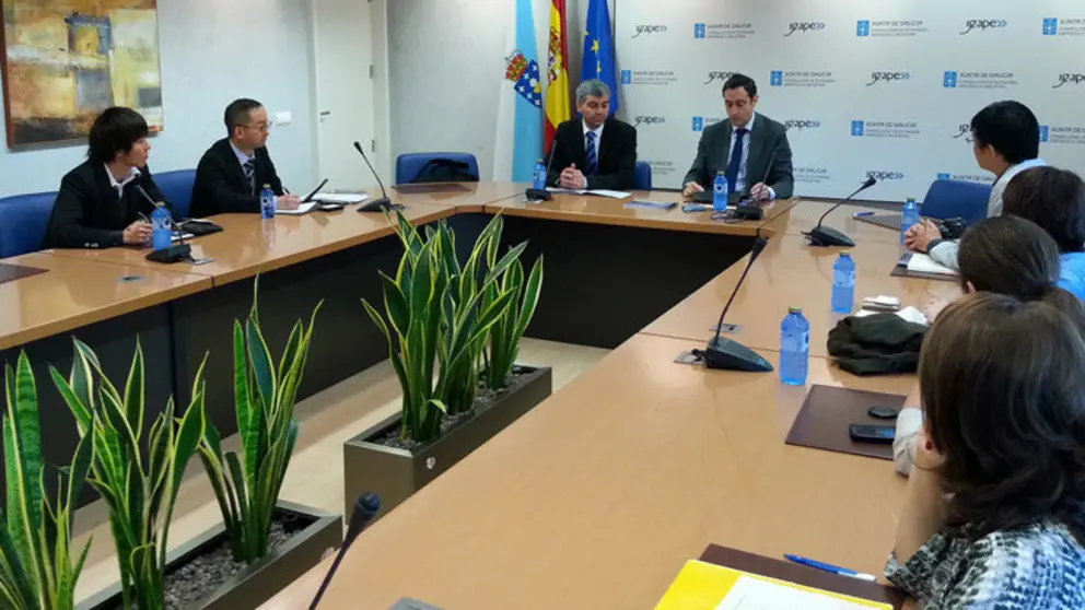 Reuni&oacute;n del director del Igape con la delegaci&oacute;n japonesa.
