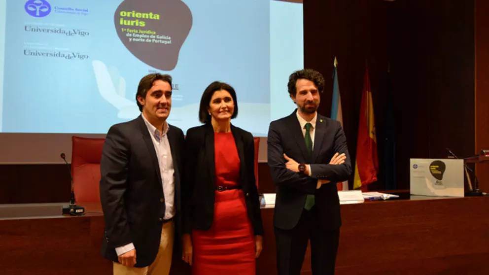 Jorge Pumar, Marta Fern&aacute;ndez y Virxilio Rodr&iacute;guez./DUVI.