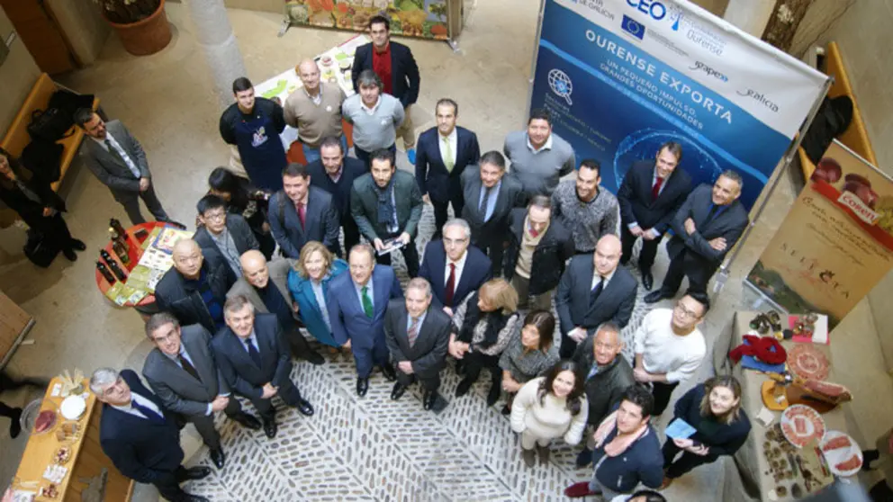 Empresarios ourensanos e importadores de China, Colombia y M&eacute;xico que participan en "Ourense exporta"./P.L.