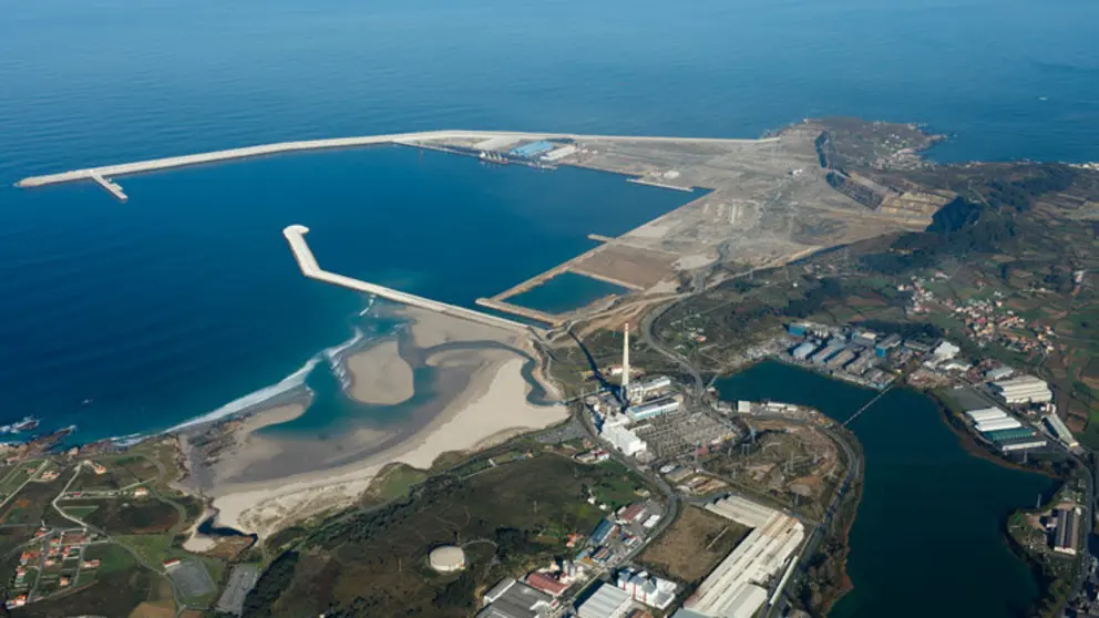 Imagen a&eacute;rea de Punta Langosteira.