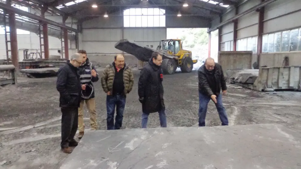 Tahoces en las instalaciones de Pizarras Vazfer.