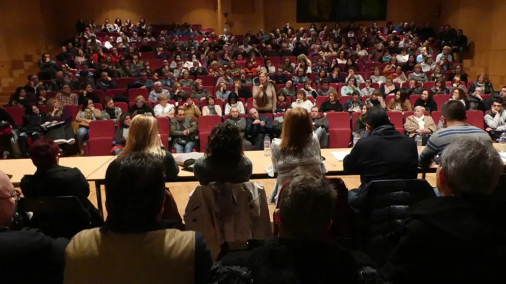 Asamblea de trabajadores de Pescanova celebrada en Redondela./CIG.