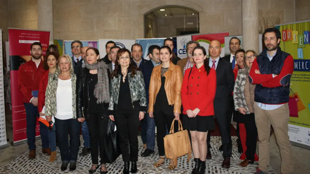 Representantes de diferentes asociaciones empresariales y de comerciantes de Ourense.