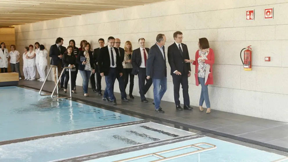 Inauguraci&oacute;n del balneario de Caldas de Partovia, en O Carballi&ntilde;o.
