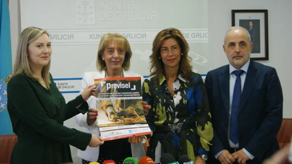 Enma Gonz&aacute;lez, Marisol Novoa, Marisol D&iacute;az e &Aacute;ngel L&oacute;pez, na presentaci&oacute;n de Previsel./P.L.