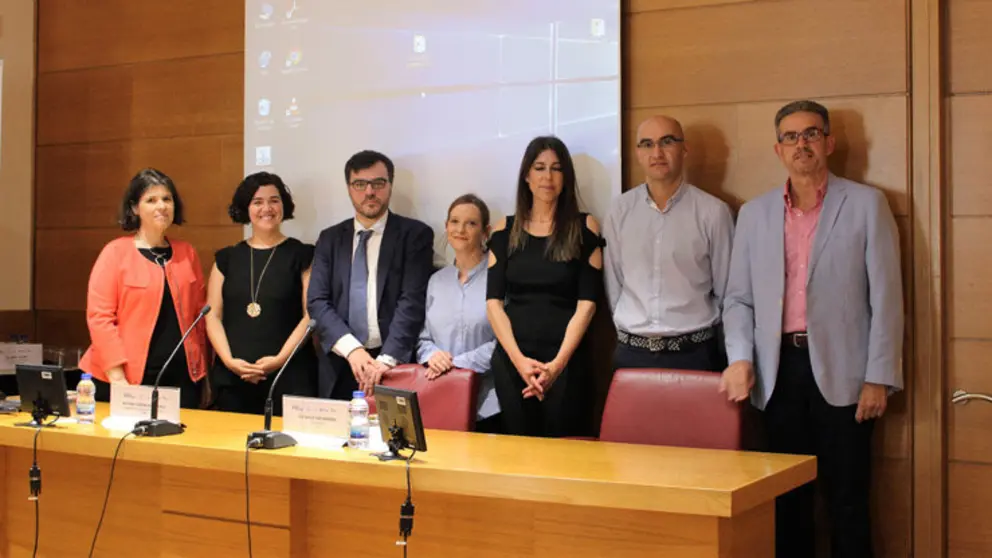 Los responsables del &aacute;rea internacional de Adolfo Dom&iacute;nguez, Estrella Galicia, Grupo Cuevas y Coren, junto al vicepresidente de la CEO.