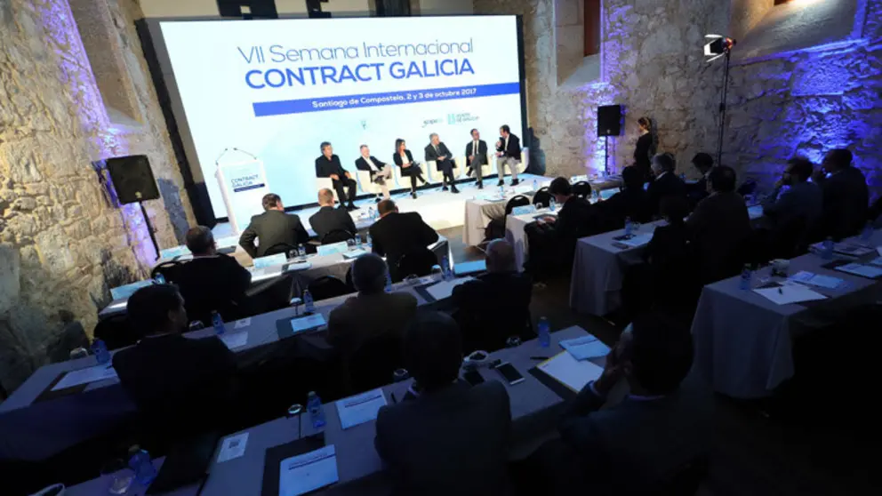 Celebraci&oacute;n de la VII Semana Internacional del Contract Galicia en el Hotel Palacio del Carmen de Santiago./C.PAZ.