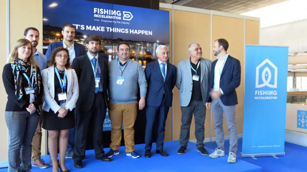 Representantes de las entidades promotoras de la Fishing Accelerator, en Conxemar.