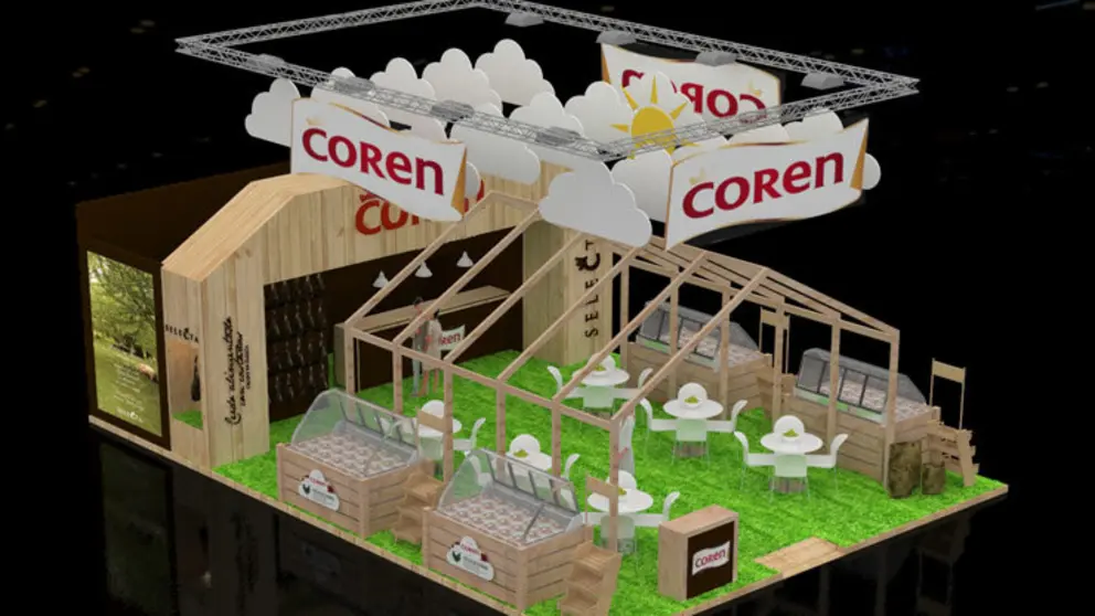 Stand que llevar&aacute; el Grupo Coren a Meat Attraction.