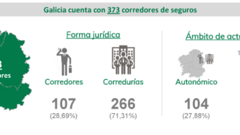 Gr&aacute;fico del informe "Los corredores de seguros en Galicia".