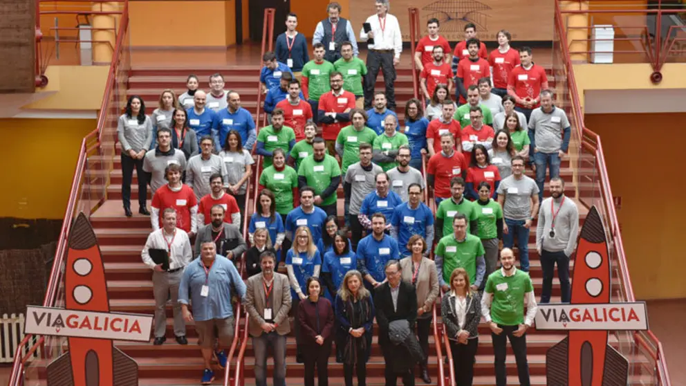 Los impulsores de los 30 proyectos  que participaron en el StartupDay de V&iacute;aGalicia en Lugo.