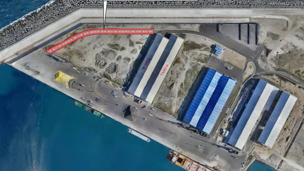 Infograf&iacute;a del nuevo vial norte en Punta Langosteira.