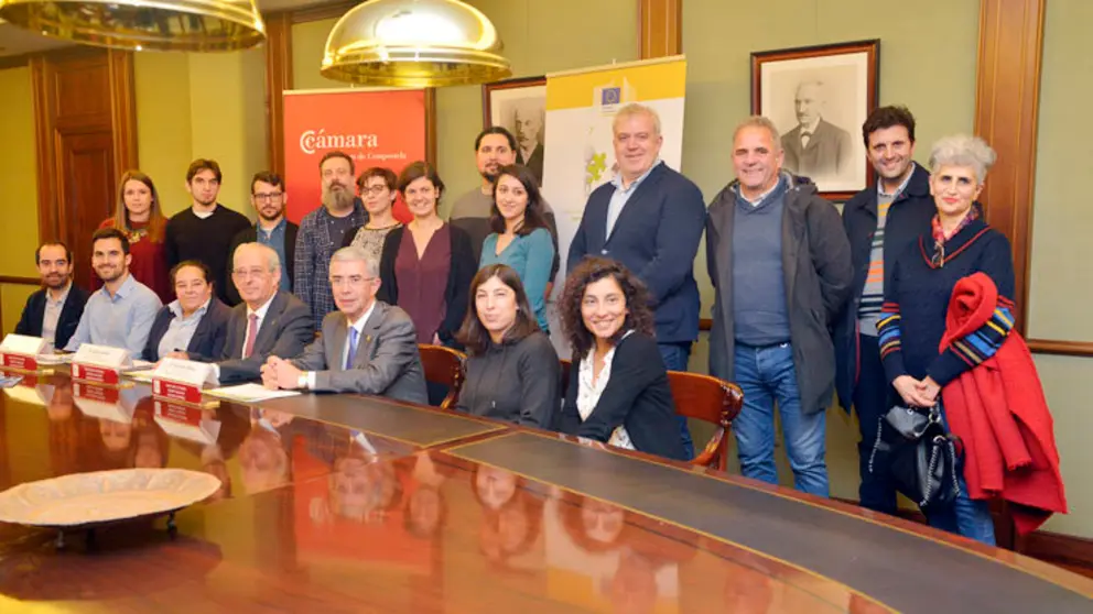 Emprendedores e empresas participantes no programa europeo no que a C&aacute;mara de Santiago foi intermediario.