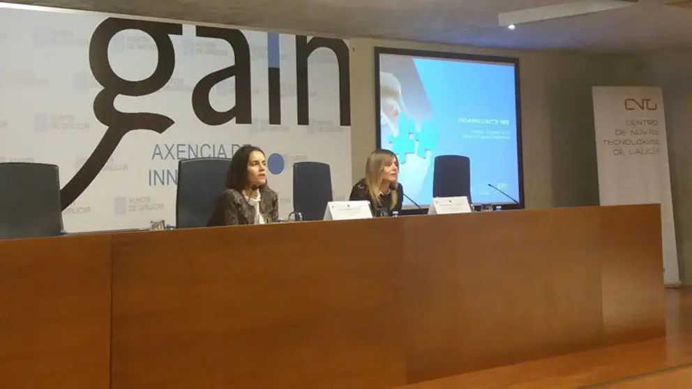 La directora de la Gain, Patricia Argerey (izq.) present&oacute; las ayudas del Conecta Peme.