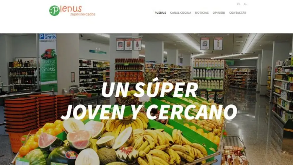 P&aacute;gina web de Supermercados Plenus.