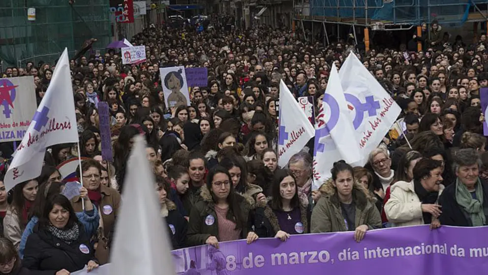 Asistencia masiva nas manifestaci&oacute;ns convocadas este 8 de marzo.