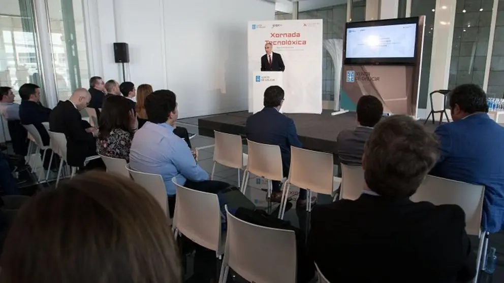 El conselleiro de Econom&iacute;a interviene en la jornada del Cl&uacute;ster TIC Galicia, en la Cidade da Cultura.
