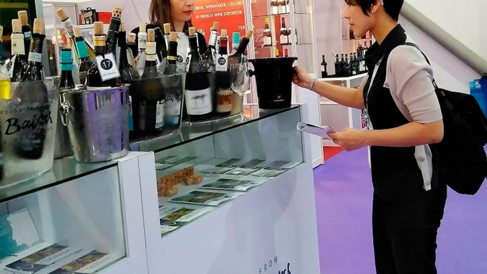 Stand de la D.O. R&iacute;as Baixas en ProWine Asia.