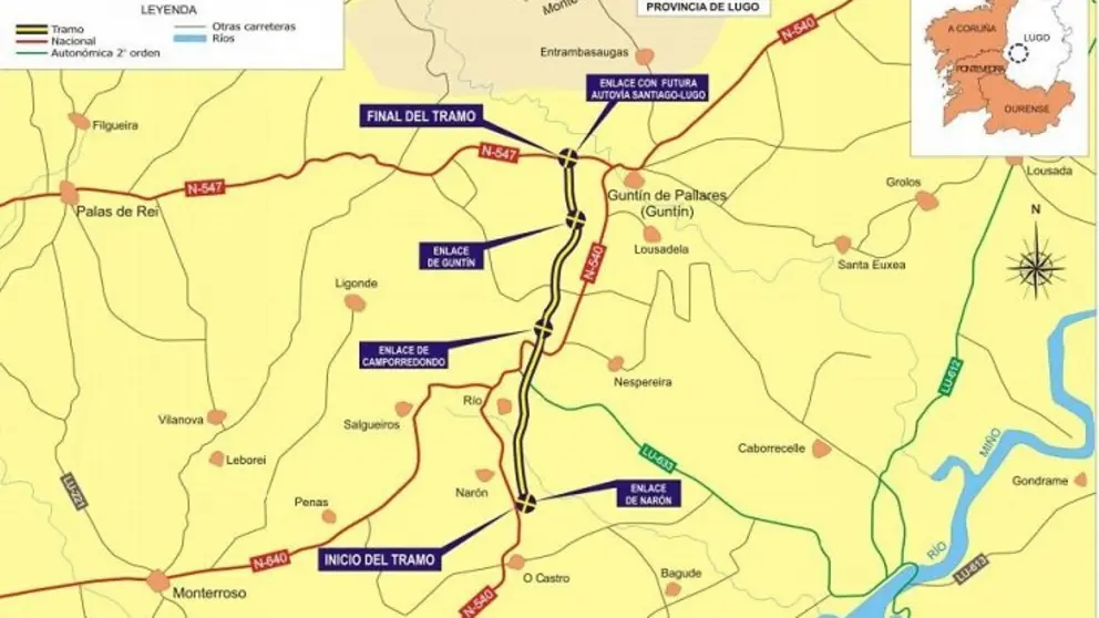 Parte del proyecto de construcci&oacute;n de la A-56.