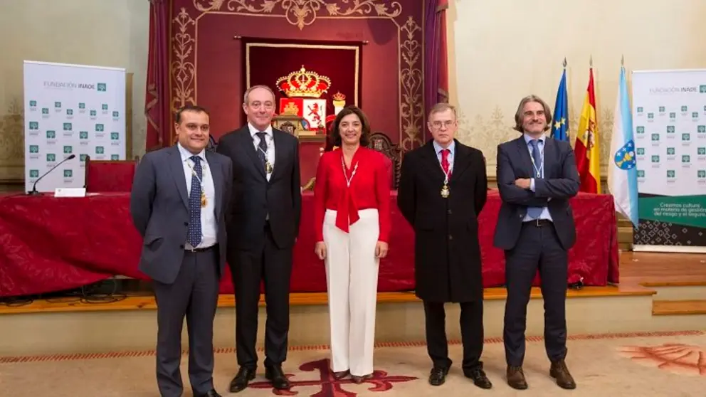 Galardonados de los Premios Galicia Segura 2018: Ucoga, Zurich, Aunna Asociaci&oacute;n, Jos&eacute; Luis Garc&iacute;a-Pita y Jos&eacute; Antonio S&aacute;nchez Herrero.