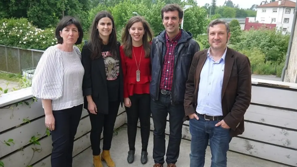 Equipo directivo de Bioga. Carme Pamp&iacute;n, Tatiana L&oacute;pez, Loli Pereiro, Jos&eacute; Manuel Santamar&iacute;a y Daniel Fern&aacute;ndez.