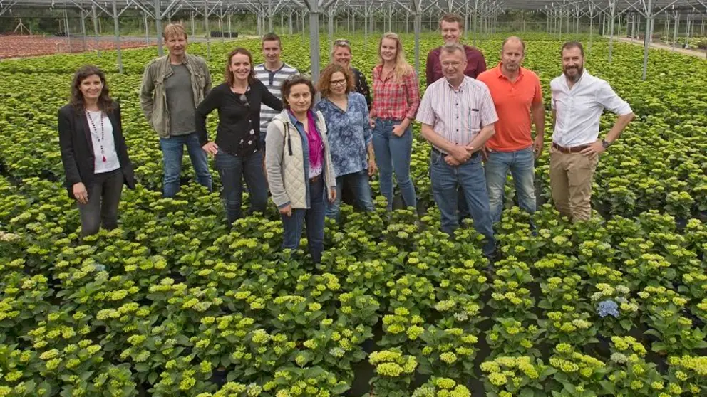 Los productores europeos, en los invernaderos de Viveiros R&iacute;o Tollo.