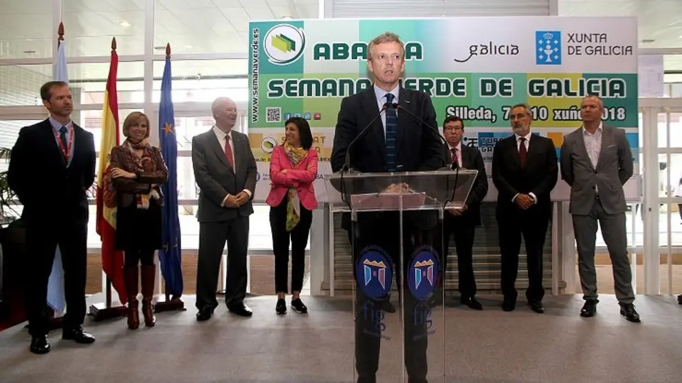 Alfonso Rueda, vicepresidente de la Xunta, en la inauguraci&oacute;n de la Feria Internacional Abanca Semana Verde.