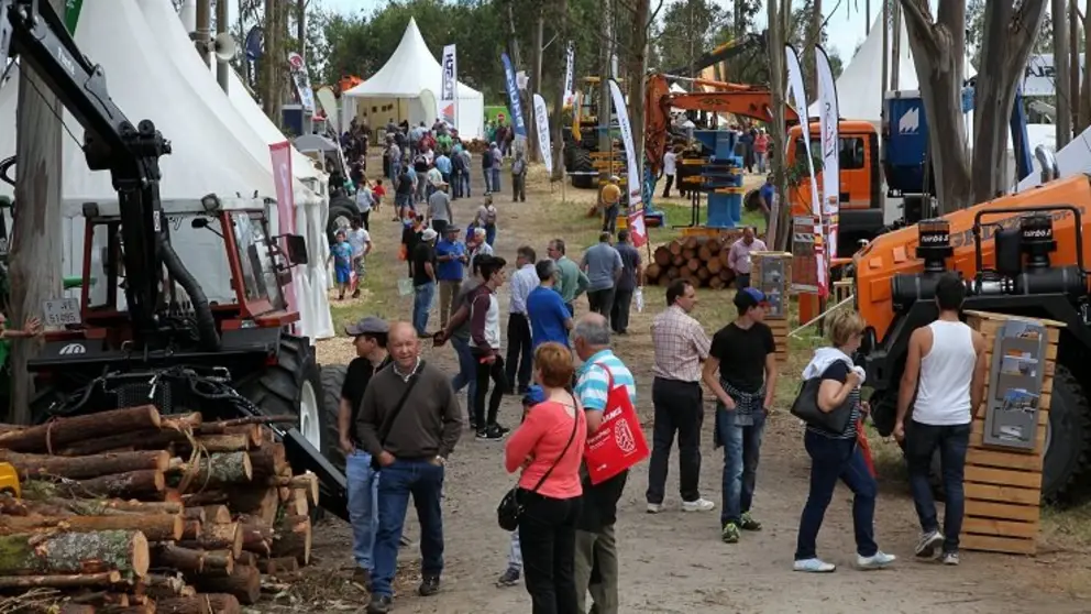 Exposici&oacute;n de maquinaria en Galiforest 2016.