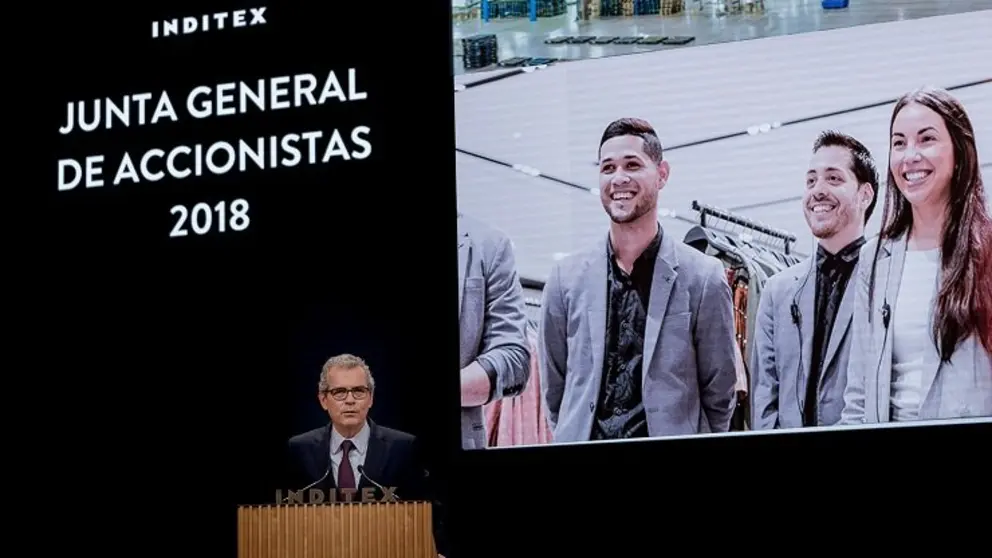 Pablo Isla, en su discurso ante la junta general de accionistas./DOMOFOTOGRAF&Iacute;A.