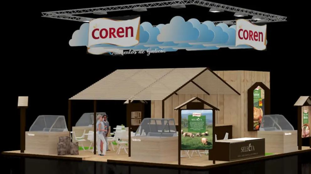 Recreaci&oacute;n del stand de Coren en Meat Attraction.