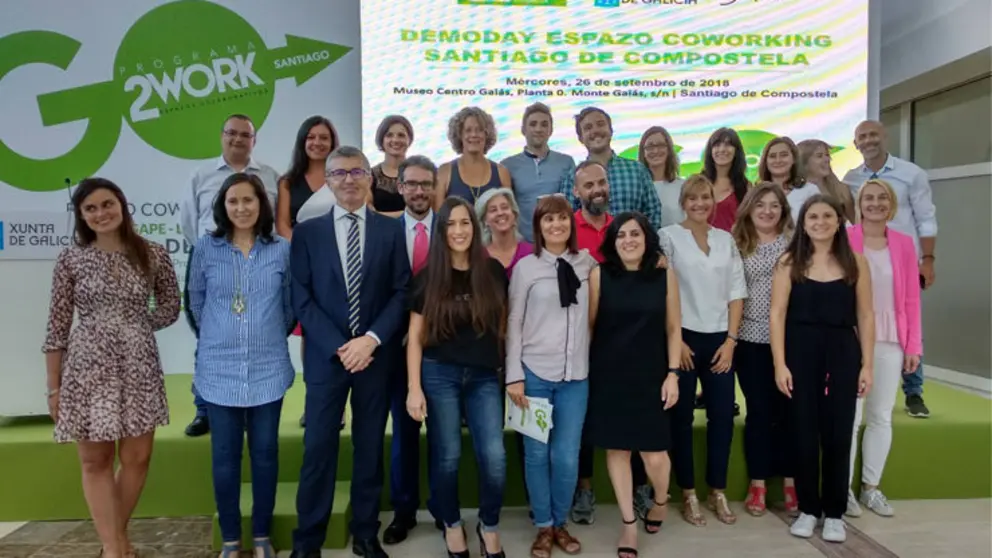 Participantes en el Demoday del coworking de Santiago de Compostela.